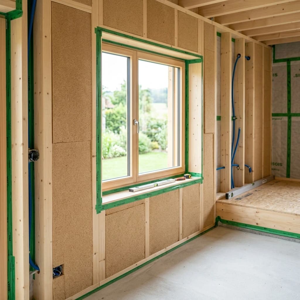 Insulation and airtightness work being fitted during a retrofit